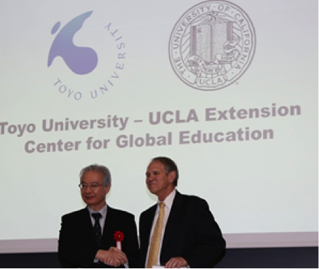 Toyo collaborates with UCLA Extension for providing various global education opportunities. The Toyo University-UCLA Extension Center for Global Education will provide extensive English programs including Business English Courses (BEC) which are designed for the business community in Tokyo